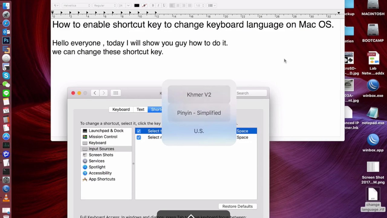 outlook 365 for mac change keyboard shortcut